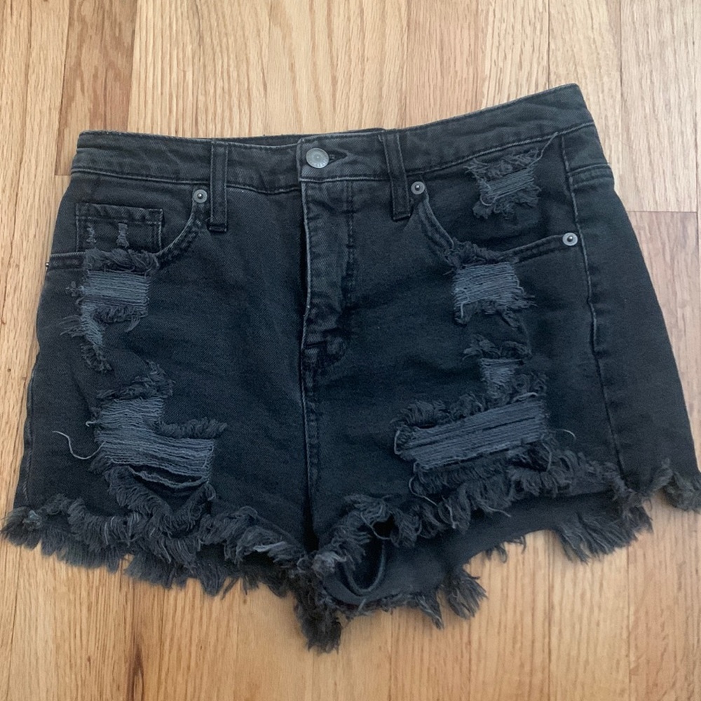 Ripped Jean Shorts